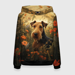 Женская толстовка 3D Эрдель в стиле фолк-арт