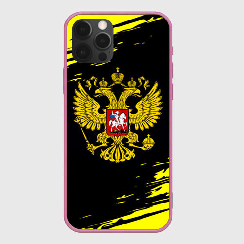 Чехол для iPhone 12 Pro с принтом Имперская Россия герб, вид спереди #2