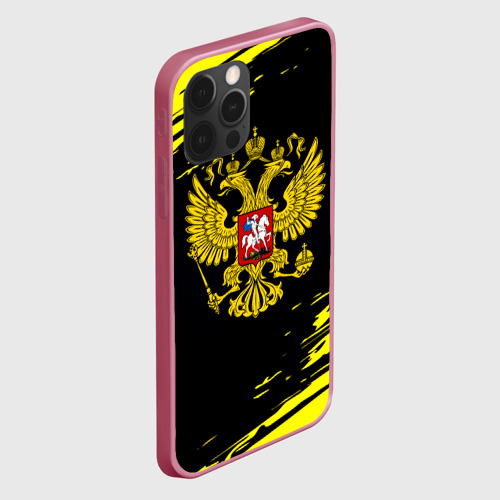 Чехол для iPhone 12 Pro с принтом Имперская Россия герб, вид сбоку #3