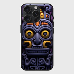 Чехол силиконовый для Apple iPhone 15 Pro матовый Орнамент в стиле ацтеков
