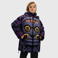 Женская зимняя куртка Oversize Орнамент в стиле ацтеков - фото 2