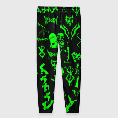 Женские брюки 3D Berserk neon green, цвет 3D печать - фото 2