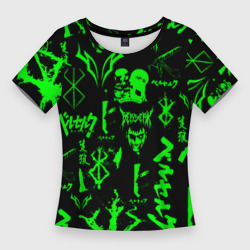 Женская футболка 3D Slim Berserk neon green