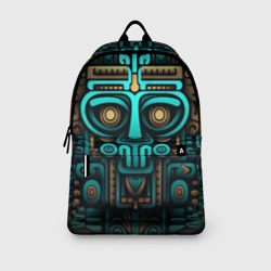 Рюкзак с принтом Орнамент в ацтекском стиле для любого человека, вид спереди №3. Цвет основы: белый