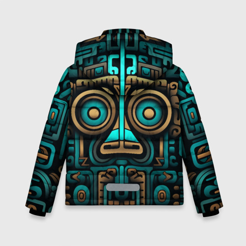Зимняя куртка для мальчиков 3D Орнамент в ацтекском стиле, цвет черный - фото 2