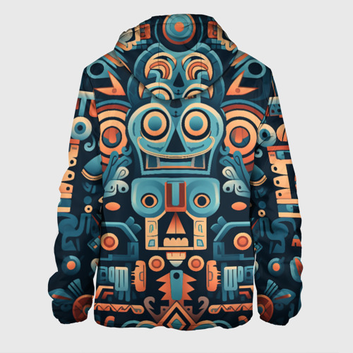 Мужская куртка 3D Симметричный абстрактный паттерн в ацтекском стиле, цвет 3D печать - фото 2