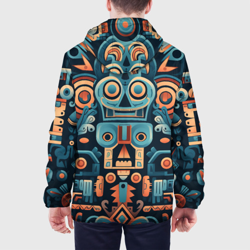 Мужская куртка 3D Симметричный абстрактный паттерн в ацтекском стиле, цвет 3D печать - фото 5