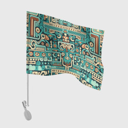 Флаг для автомобиля Абстрактный паттерн в ацтекском стиле