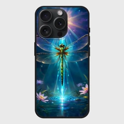 Чехол силиконовый для Apple iPhone 15 Pro матовый Мистическая стрекоза