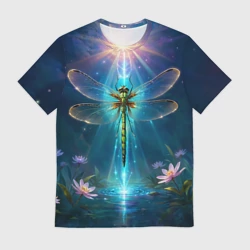 Мужская футболка 3D Мистическая стрекоза