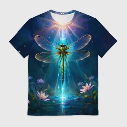 Мужская футболка 3D Мистическая стрекоза