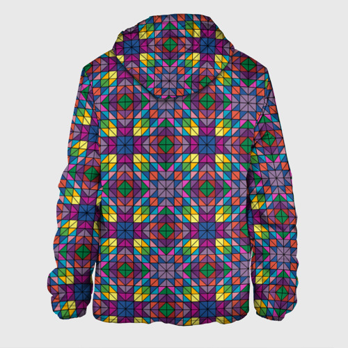 Мужская куртка 3D с принтом Стеклянная мозаика, вид сзади #1