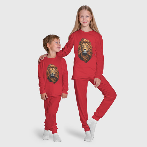 Детская пижама с лонгсливом хлопок с принтом Лев - король диких зверей, фото #5