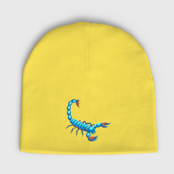 Детская шапка демисезонная Голубой скорпион