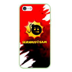 Чехол для iPhone 5/5S матовый Serious Sam blood game