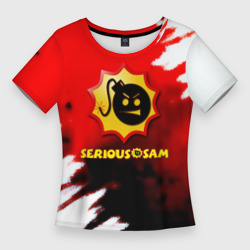 Женская футболка 3D Slim Serious Sam blood game