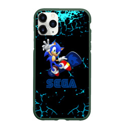 Чехол для iPhone 11 Pro матовый Sonic sega game