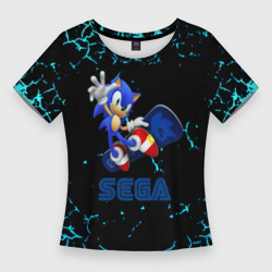 Женская футболка 3D Slim Sonic sega game