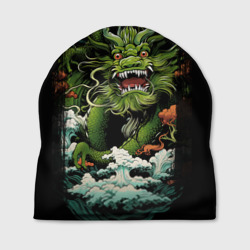 Шапка 3D Зеленый  дракон символ   года