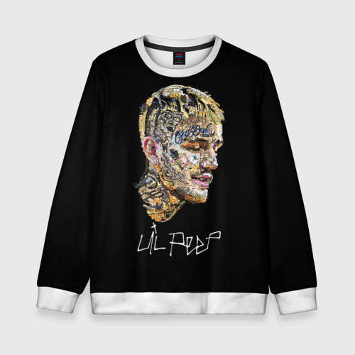 Детский свитшот 3D Lil Peep mosaic rap, цвет 3D печать