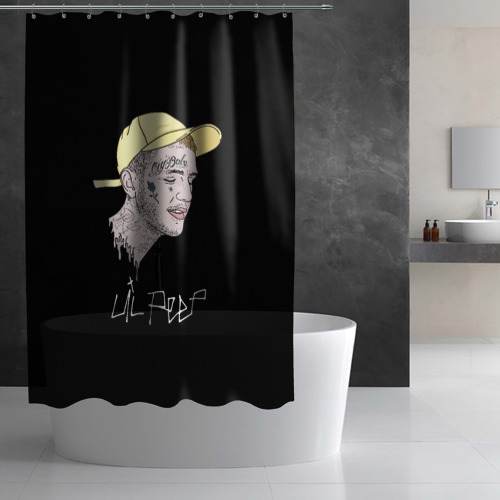 Штора 3D для ванной Lil Peep rap steel - фото 2