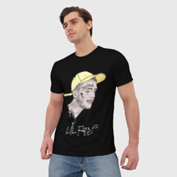 Мужская футболка 3D Lil Peep rap steel - фото 2