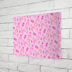 Холст прямоугольный Паттерн - розовые граффити  - фото 2