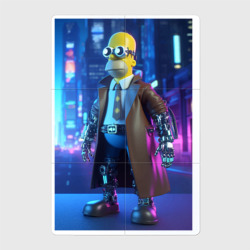 Магнитный плакат 2Х3 Homer Simpson cyber detective ai art