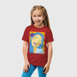 Детская футболка хлопок Милая девушка с голубыми волосами - фото 2