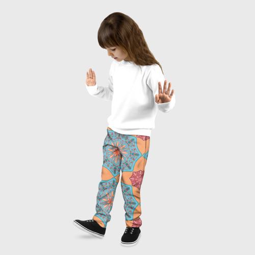 Детские брюки 3D с принтом Ажурный орнамент, фото на моделе #1