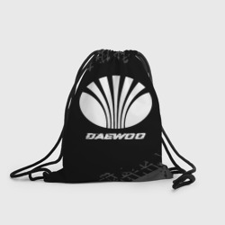 Рюкзак-мешок 3D Daewoo speed на темном фоне со следами шин