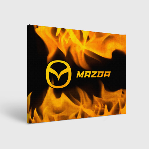 Холст прямоугольный Mazda - gold gradient по-горизонтали, цвет 3D печать