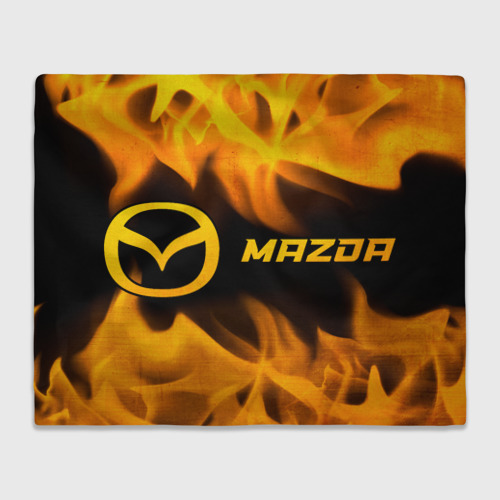 Плед с принтом Mazda - gold gradient по-горизонтали, вид спереди №1