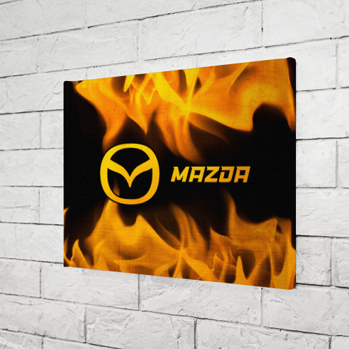 Холст прямоугольный Mazda - gold gradient по-горизонтали, цвет 3D печать - фото 3