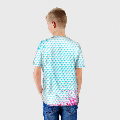 Детская футболка 3D Suzuki neon gradient style, цвет 3D печать - фото 4