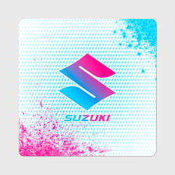 Магнит виниловый Квадрат Suzuki neon gradient style