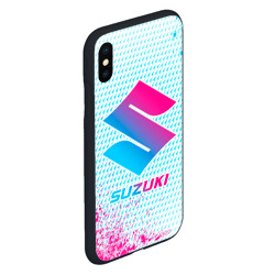 Чехол для iPhone XS Max матовый Suzuki neon gradient style - фото 2