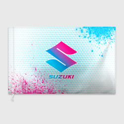 Флаг 3D Suzuki neon gradient style