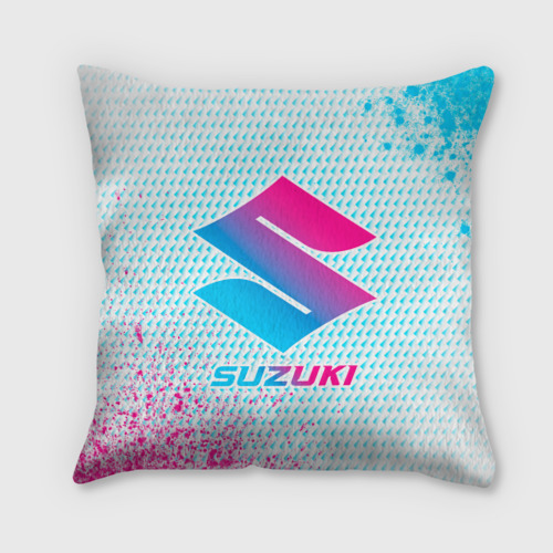 Подушка 3D Suzuki neon gradient style