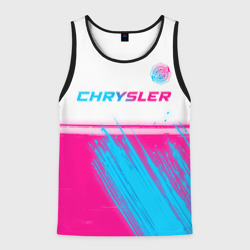 Мужская майка 3D Chrysler neon gradient style посередине