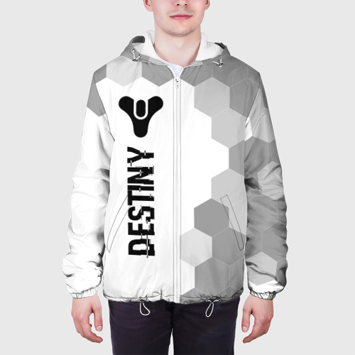 Мужская куртка 3D Destiny glitch на светлом фоне по-вертикали, цвет 3D печать - фото 4