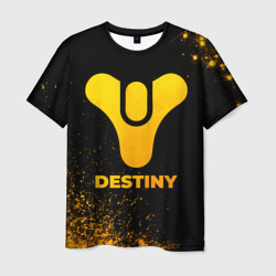 Мужская футболка 3D Destiny - gold gradient