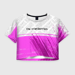 Женская футболка Crop-top 3D The Cranberries rock legends посередине