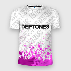 Мужская футболка 3D Slim Deftones rock legends посередине