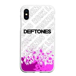 Чехол для iPhone XS Max матовый Deftones rock legends посередине