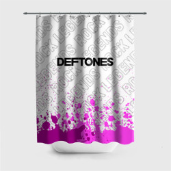 Штора 3D для ванной Deftones rock legends посередине