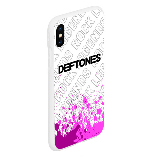 Чехол для iPhone XS Max матовый Deftones rock legends посередине - фото 3