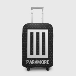 Чехол для чемодана 3D Paramore glitch на темном фоне