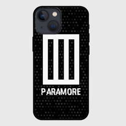 Чехол для iPhone 13 mini Paramore glitch на темном фоне