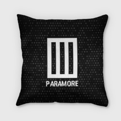 Подушка 3D Paramore glitch на темном фоне